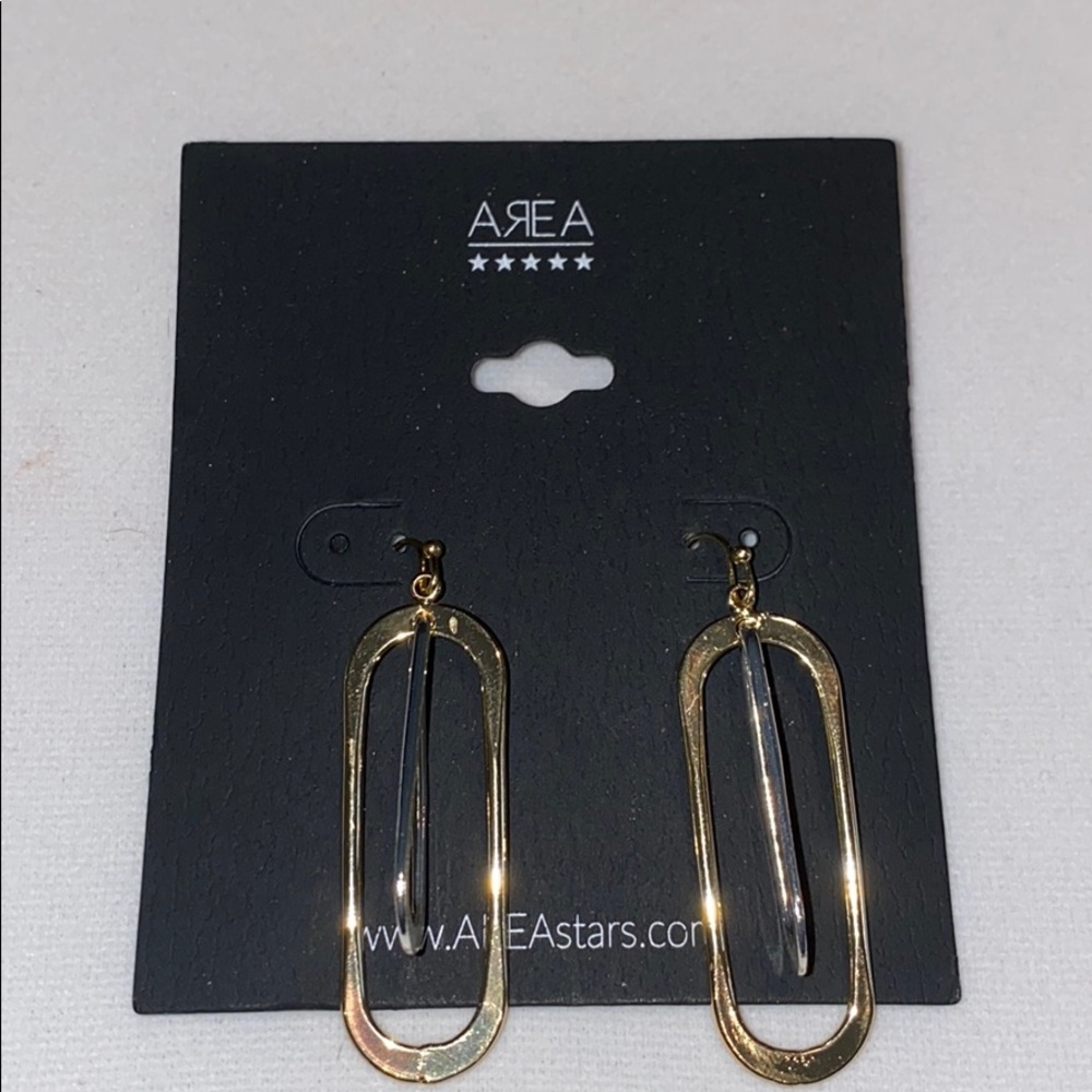AREA dangle earrings- NWT